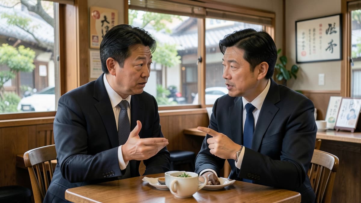 博多華丸・大吉の観察論理型漫才を表現した会話イメージ