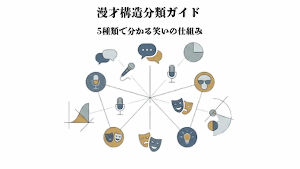 漫才構造を5種類に分類して笑いの仕組みを解説する分析ガイドのアイキャッチ画像